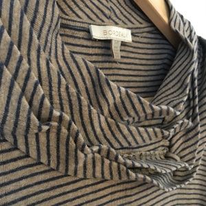 Anthro Bordeaux ruched neckline top